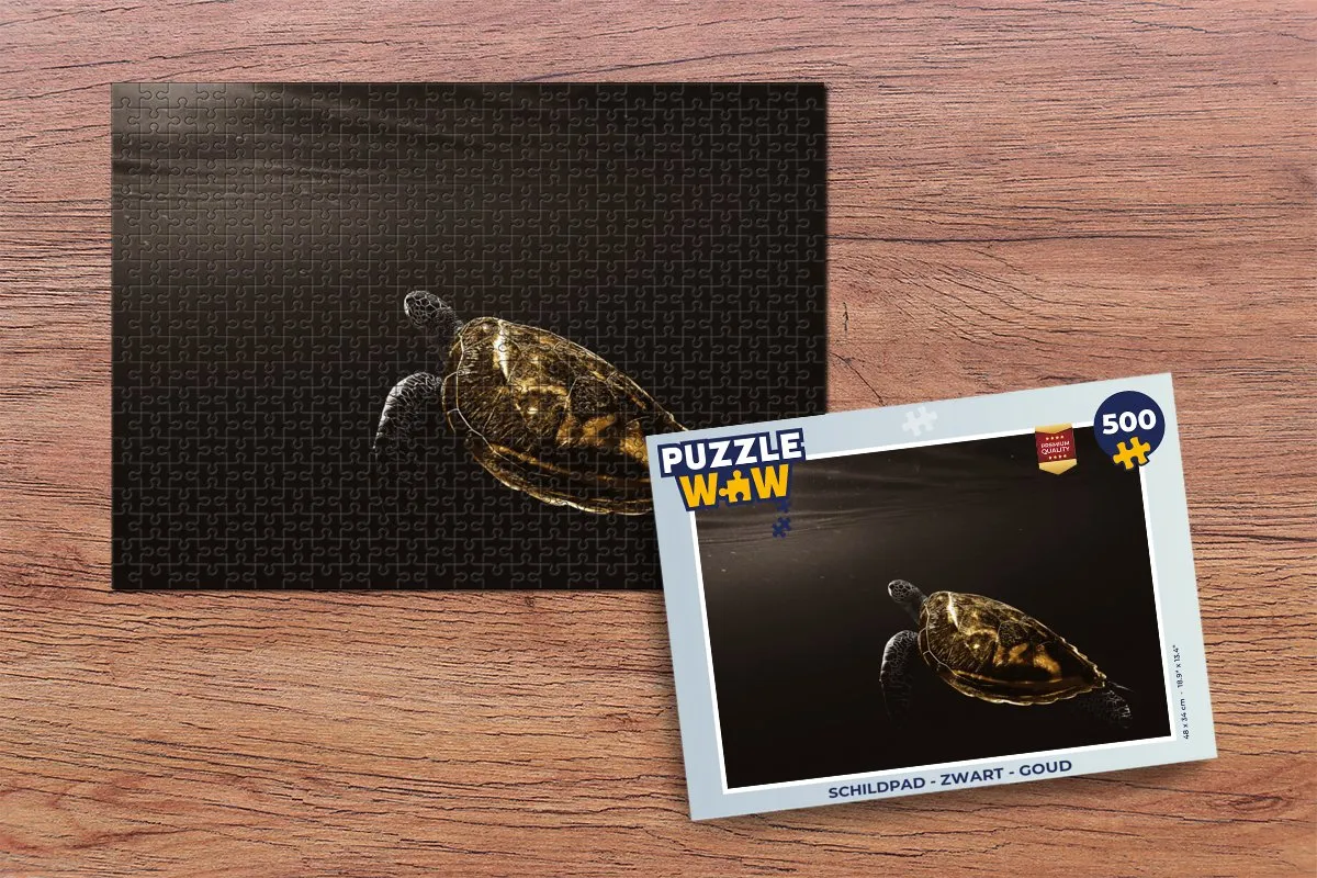 PuzzleWow Schildpad Legpuzzel 500 Stuks - Multicolor