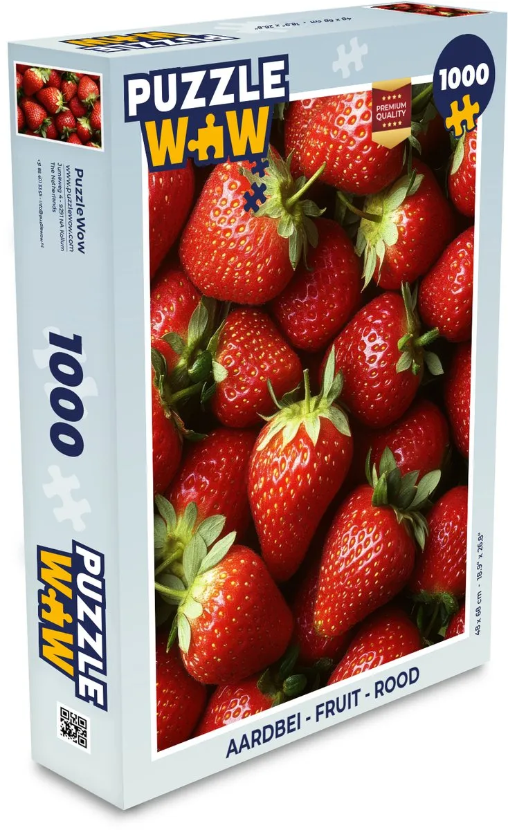 PuzzleWow Aardbei Legpuzzel 1000 Stuks - Rood