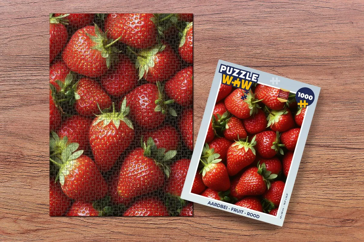 PuzzleWow Aardbei Legpuzzel 1000 Stuks - Rood