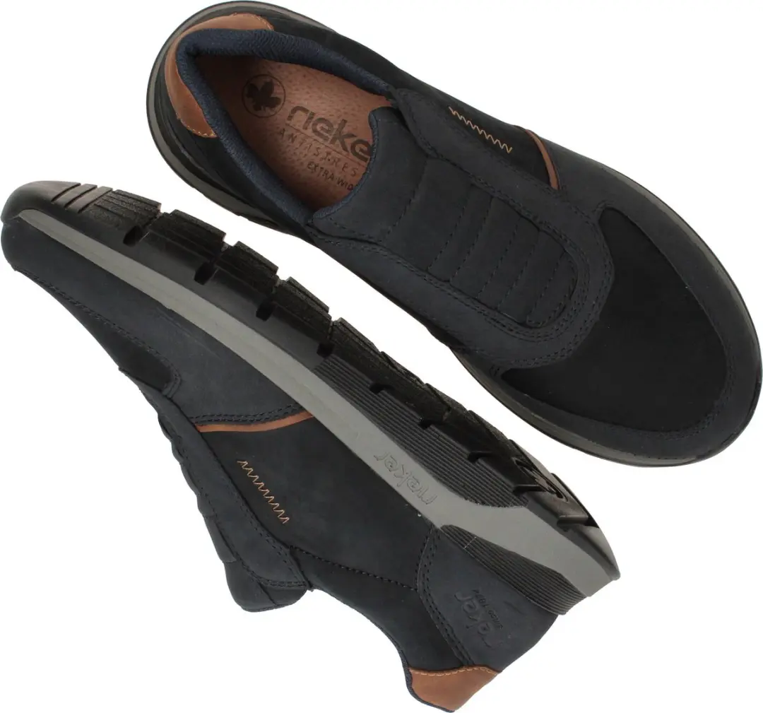 Rieker 39652 Instappers - Heren - Blauw - Maat 43