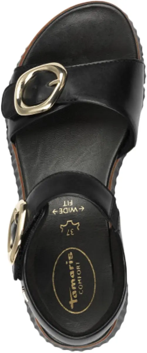 Tamaris WIDE FIT Dames Sandaal 8-88721-44 - Maat 36 - Zwart