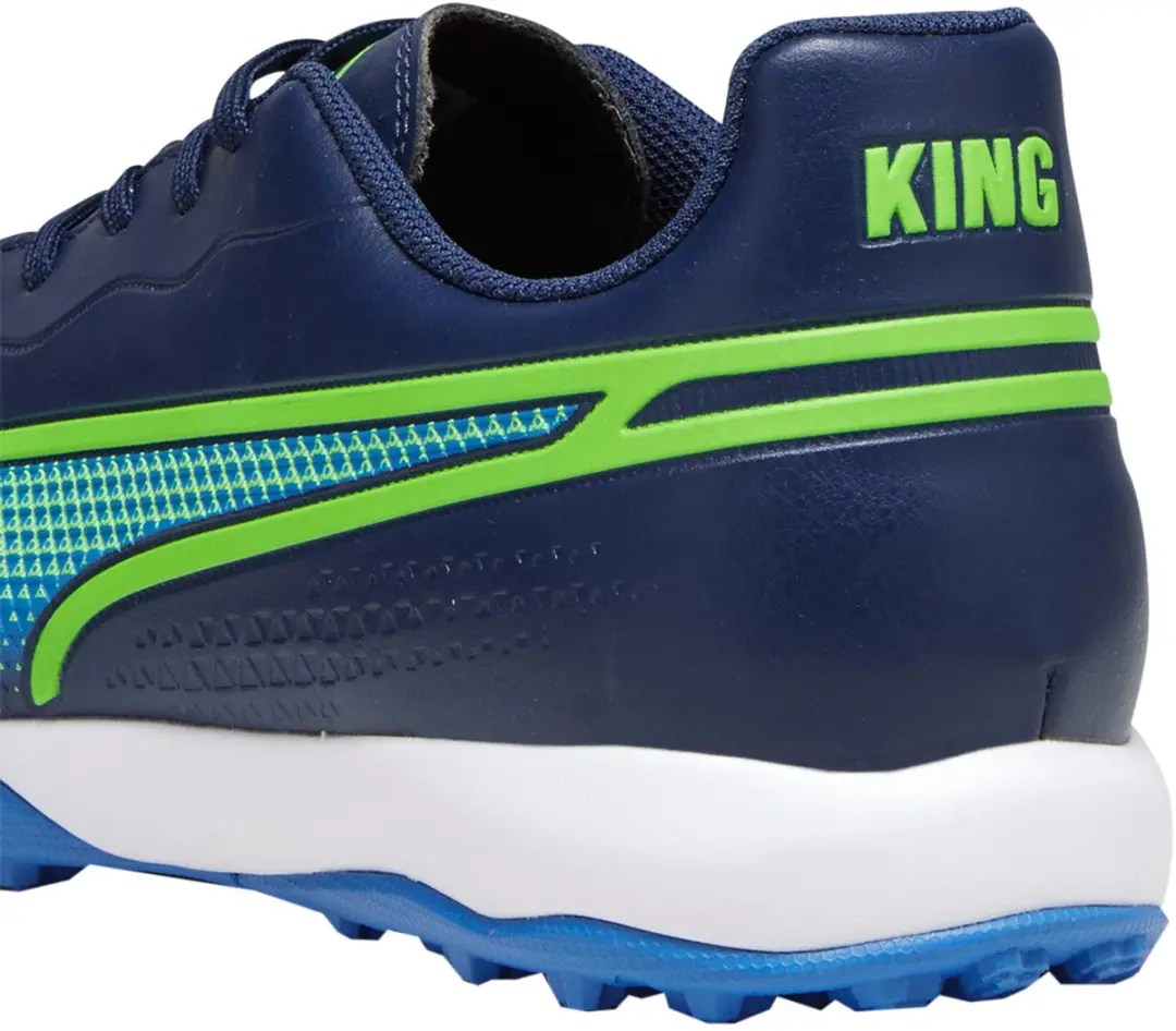 PUMA King Match TT Voetbalschoenen - Blauw/Groen/Wit - afbeelding 3 van 6