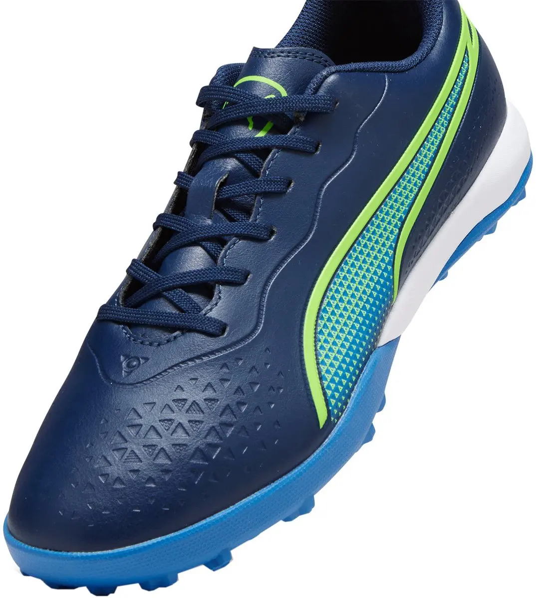 PUMA King Match TT Voetbalschoenen - Blauw/Groen/Wit - afbeelding 4 van 6