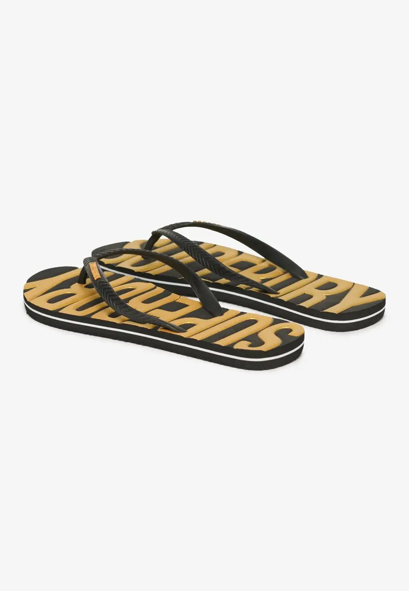 Superdry Vegan Vintage Kinderenlippers WF310228A - 56 - Black/Gold - afbeelding 2 van 6