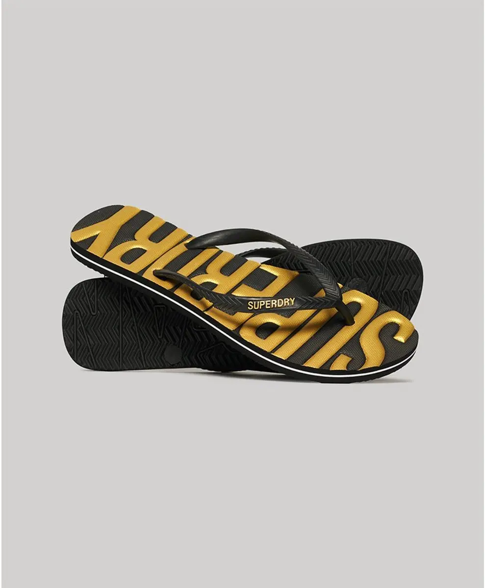 Superdry Vegan Vintage Kinderenlippers WF310228A - 56 - Black/Gold - afbeelding 3 van 6