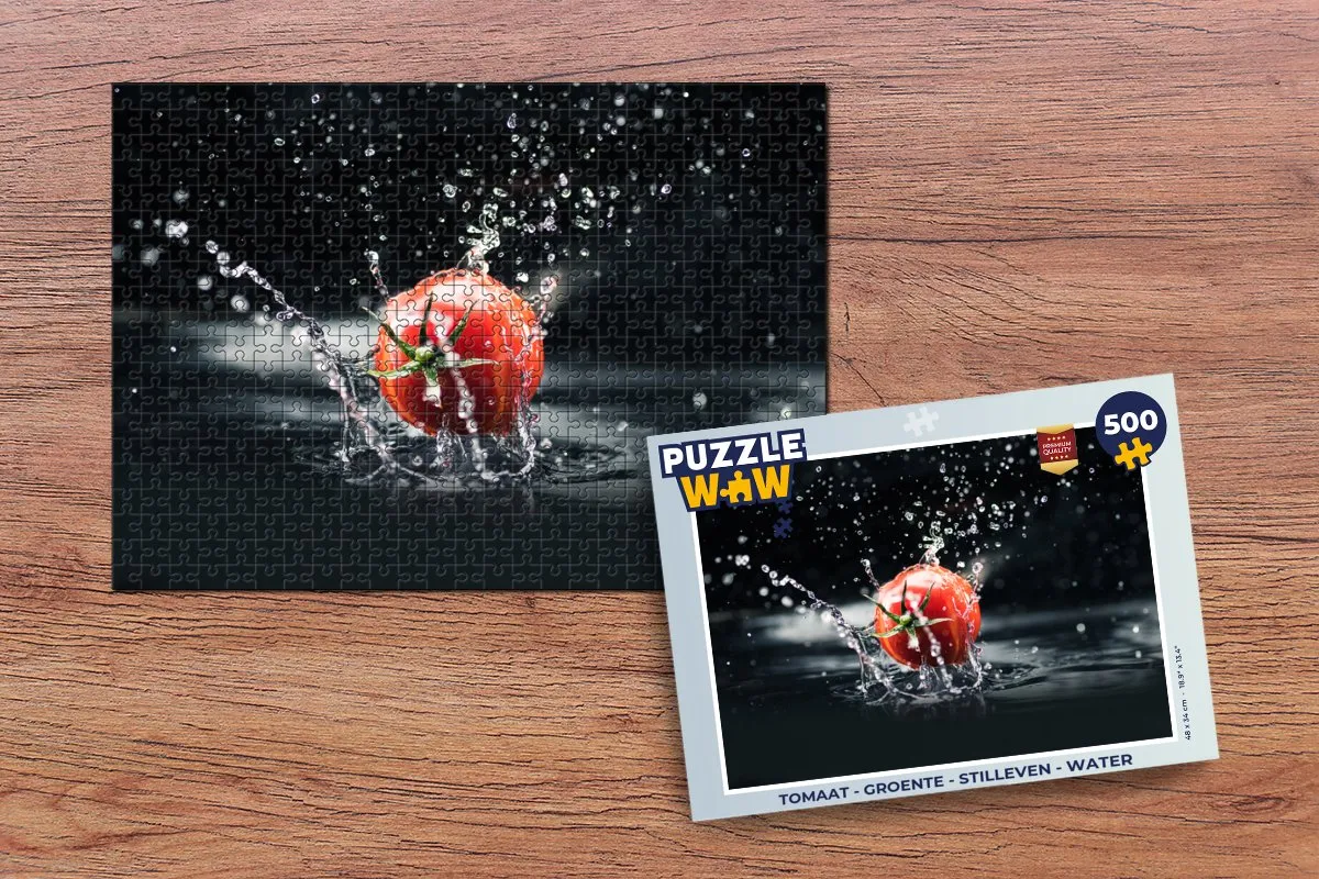 PuzzleWow Tomaat Groente Stilleven Water - 500 Stuks - Multicolor