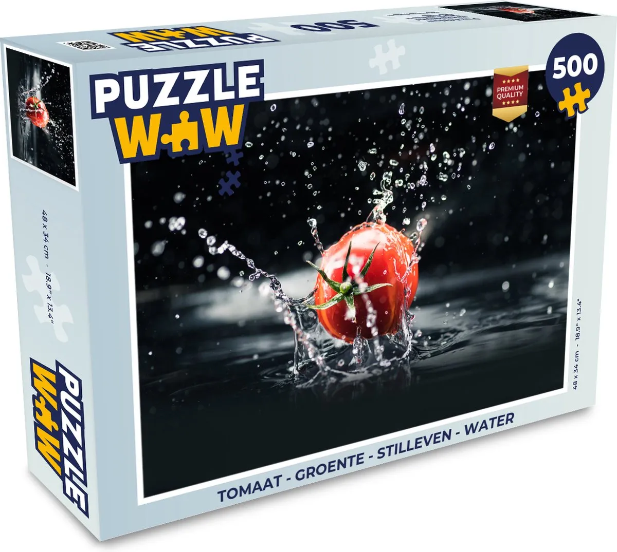 PuzzleWow Tomaat Groente Stilleven Water - 500 Stuks - Multicolor