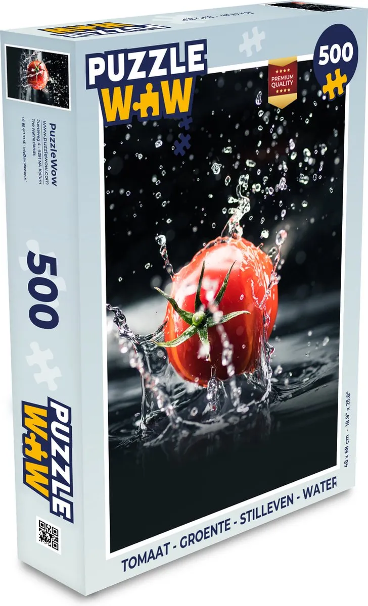 PuzzleWow Tomaat Groente Stilleven Water - 500 Stuks - Multicolor