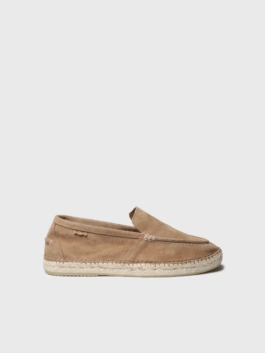 Suède espadrille in mocassinstijl voor heren