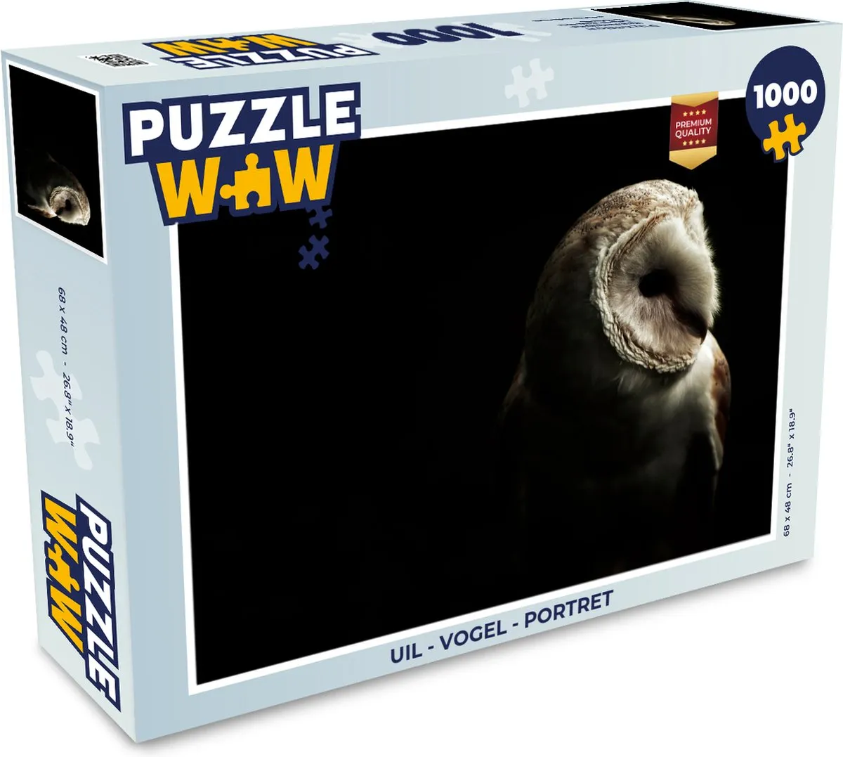PuzzleWow Vogel Portret Legpuzzel 1000 Stuks - Multicolor