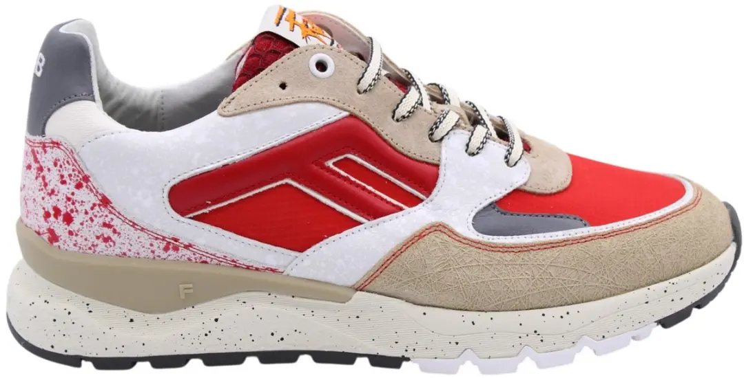 Floris van Bommel DE TREENER 01.42 Lage Sneakers - Rood - 43.5 - afbeelding 6 van 6