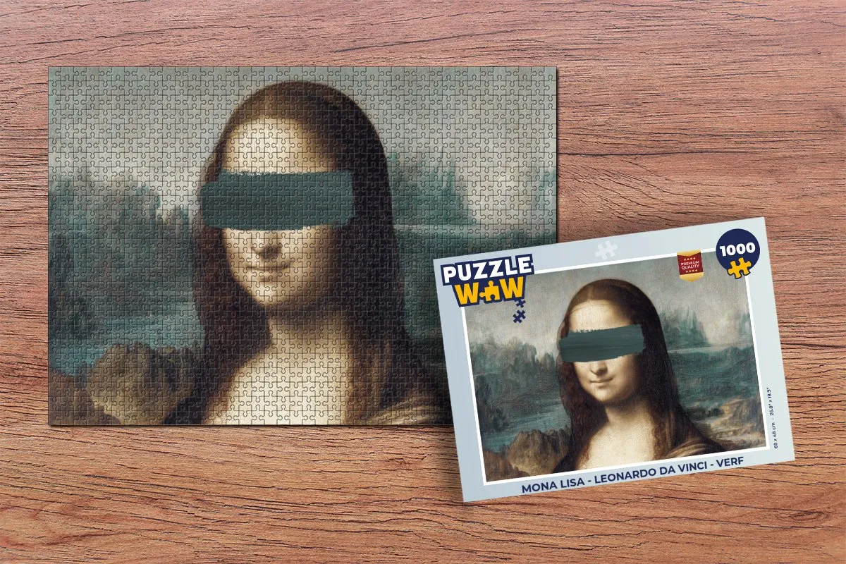 PuzzleWow Mona Lisa Legpuzzel 1000 Stuks - Multicolor