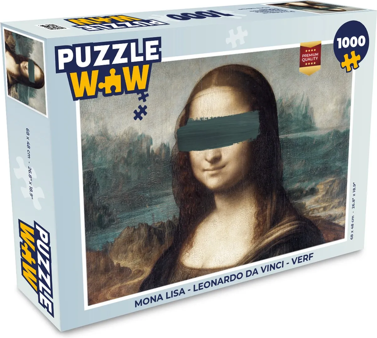 PuzzleWow Mona Lisa Legpuzzel 1000 Stuks - Multicolor