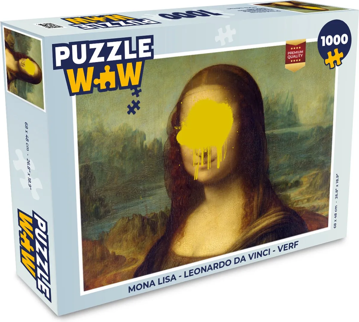 PuzzleWow Mona Lisa Legpuzzel 1000 Stuks - Multicolor