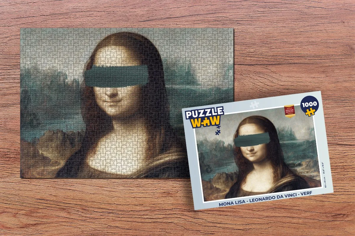 PuzzleWow Mona Lisa Legpuzzel 1000 Stuks - Multicolor