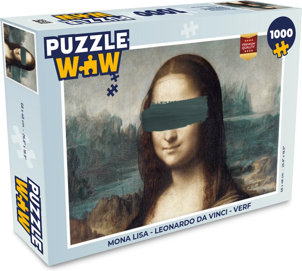 PuzzleWow Mona Lisa Legpuzzel 1000 Stuks - Multicolor