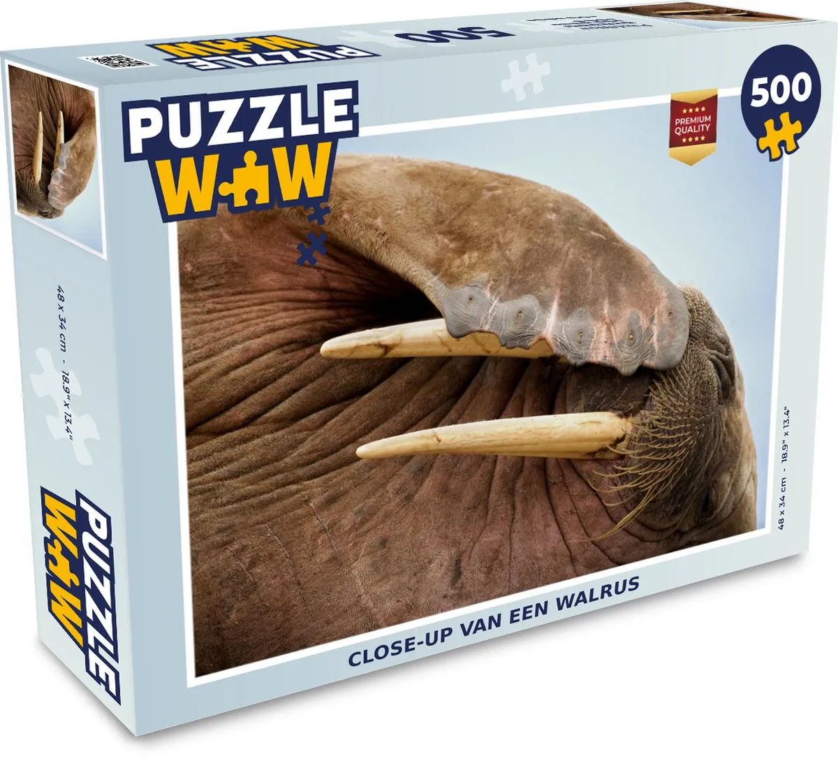 PuzzleWow Walrus Legpuzzel 500 Stuks - Multicolor
