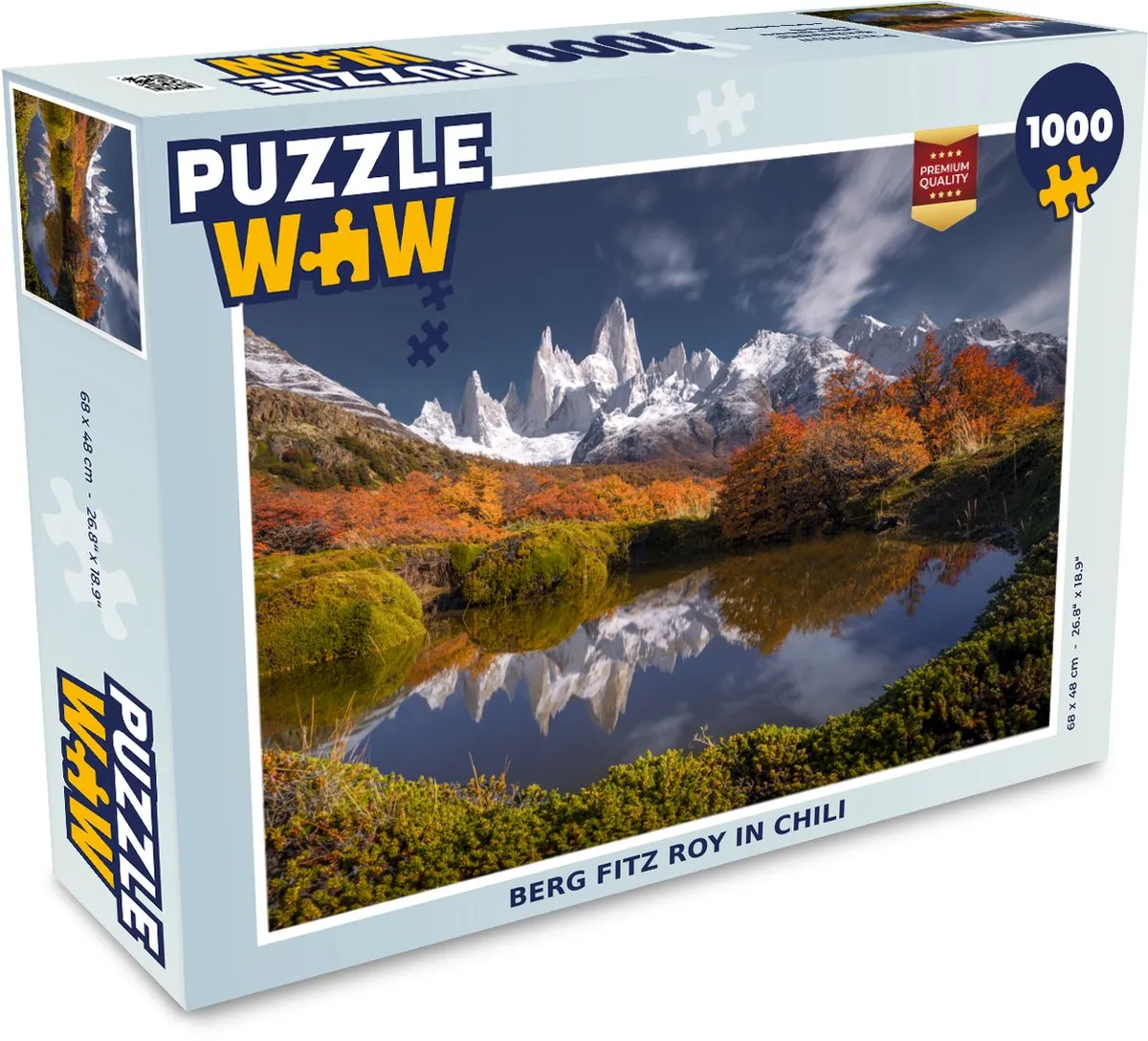 PuzzleWow Fitz Roy Chili Legpuzzel 1000 Stuks - Multicolor
