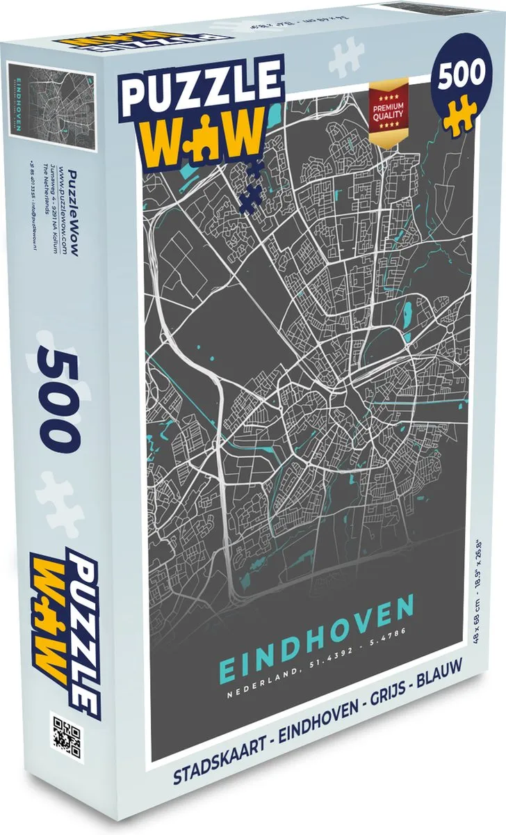 PuzzleWow Eindhoven Legpuzzel 500 Stuks - Multicolor