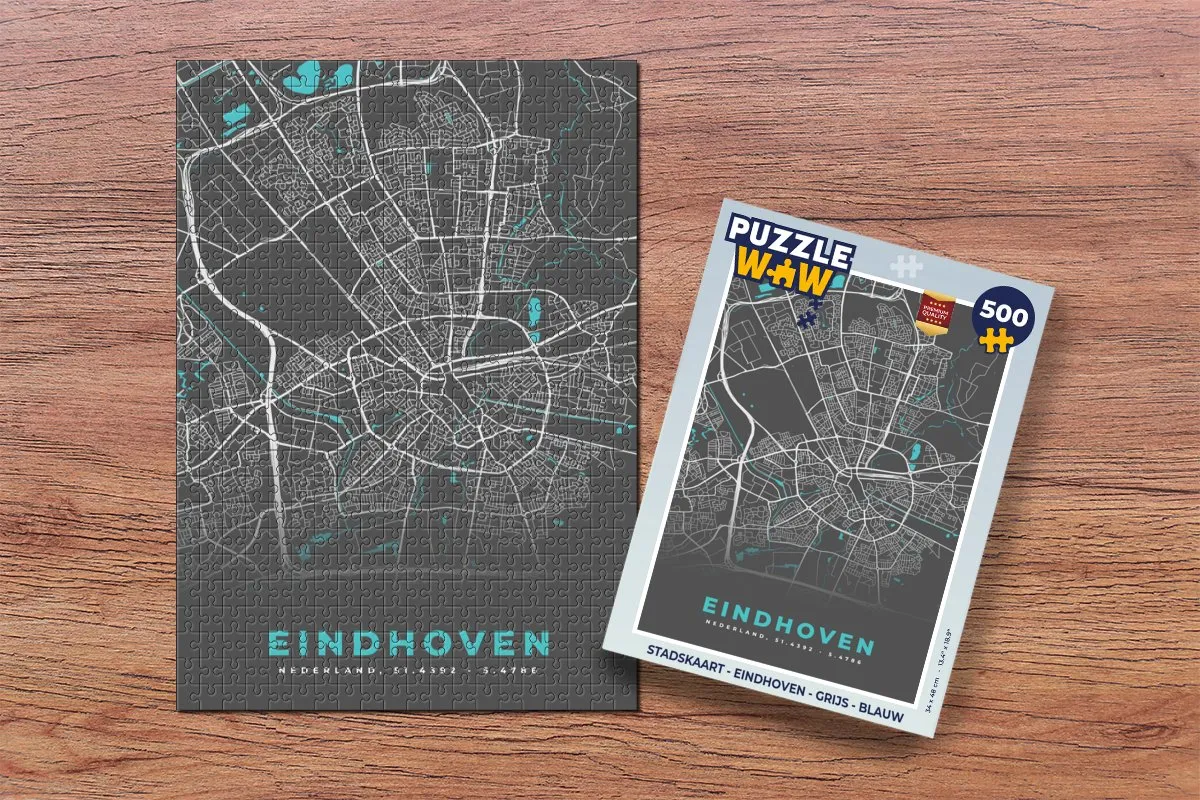PuzzleWow Eindhoven Legpuzzel 500 Stuks - Multicolor