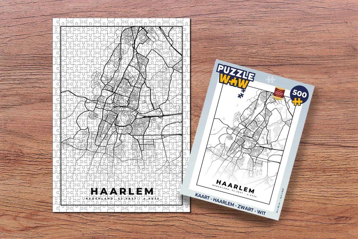 PuzzleWow Haarlem Legpuzzel 500 Stuks - Multicolor