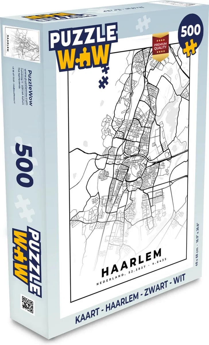 PuzzleWow Haarlem Legpuzzel 500 Stuks - Multicolor