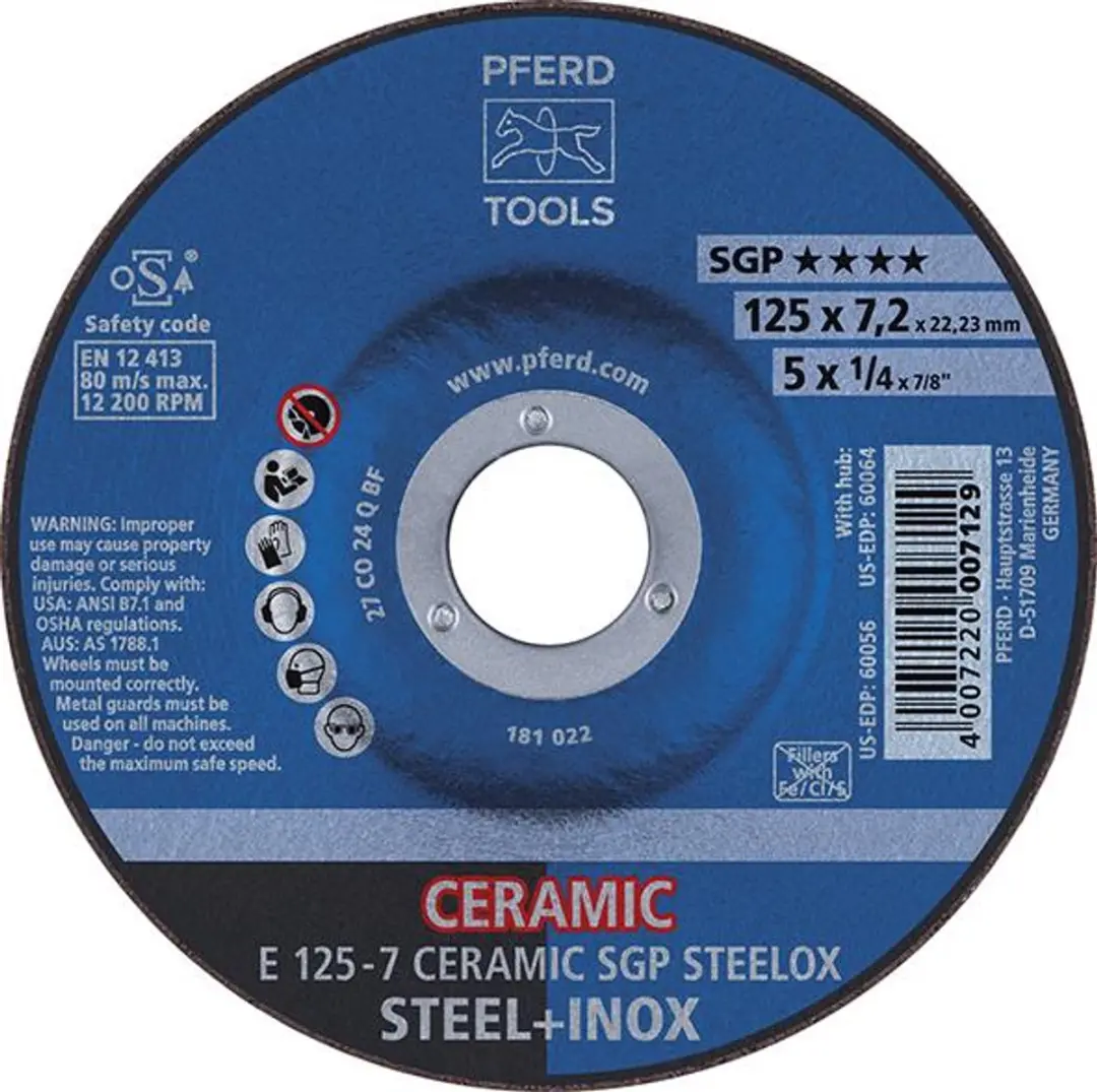 Afbraamschijf gebogen CO24QSG 180x7,2mm PFERD