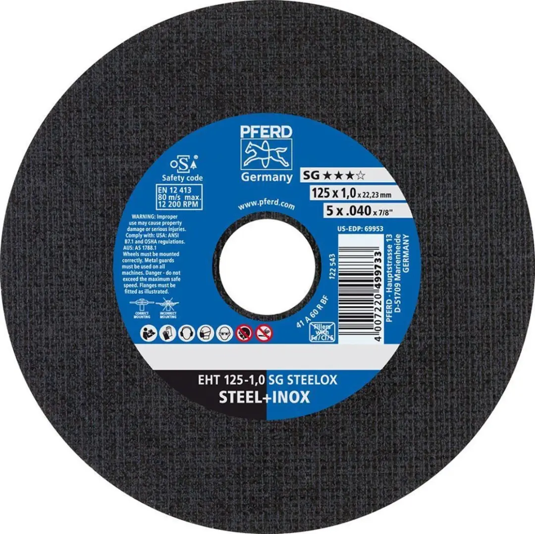 Pferd Sg Steelox 61340123 Doorslijpschijf Gebogen 115 Mm 22.23 Mm 25 Stuks