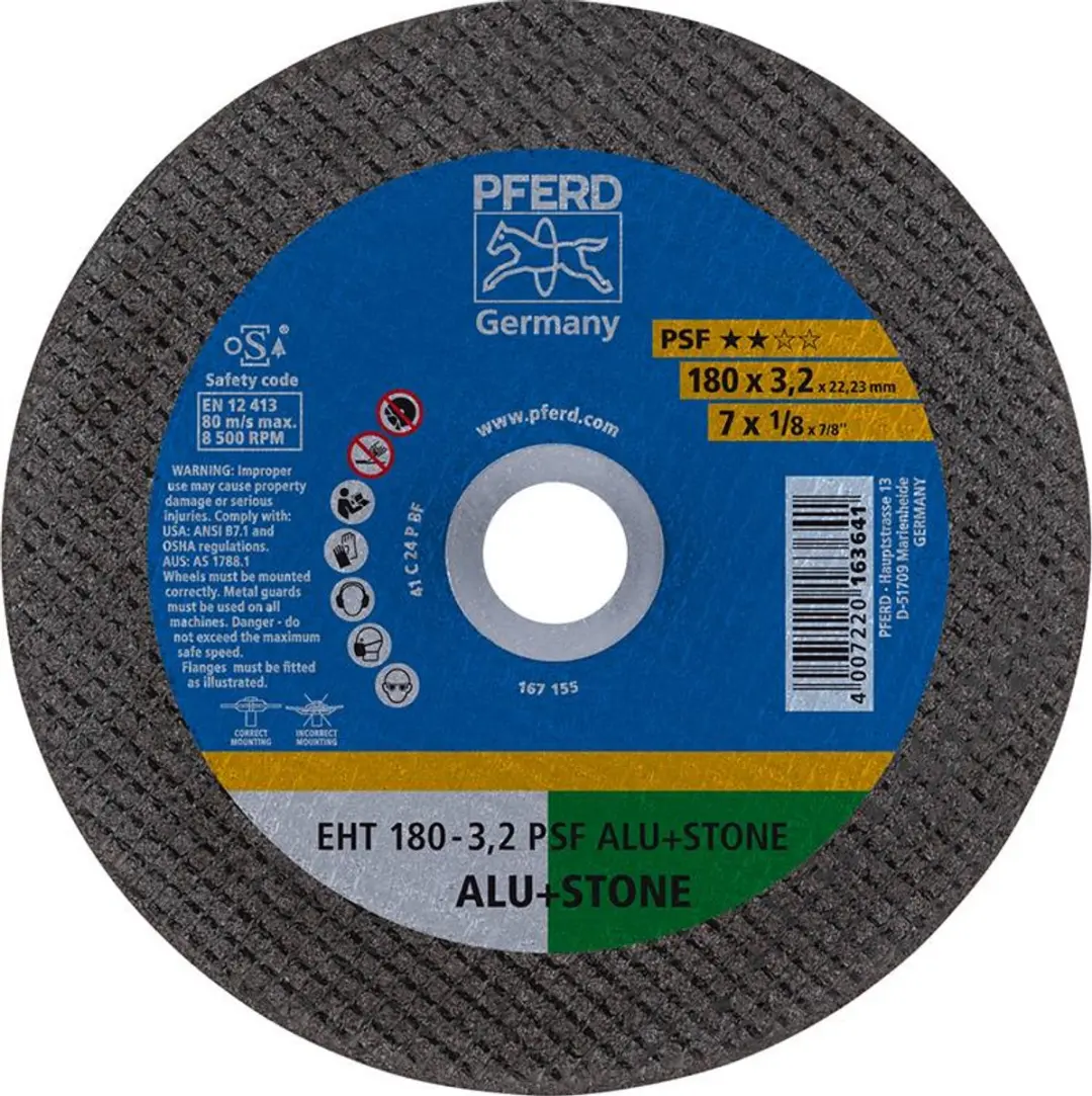 Doorslijpschijf C24PPS recht 178x3,2mm PFERD