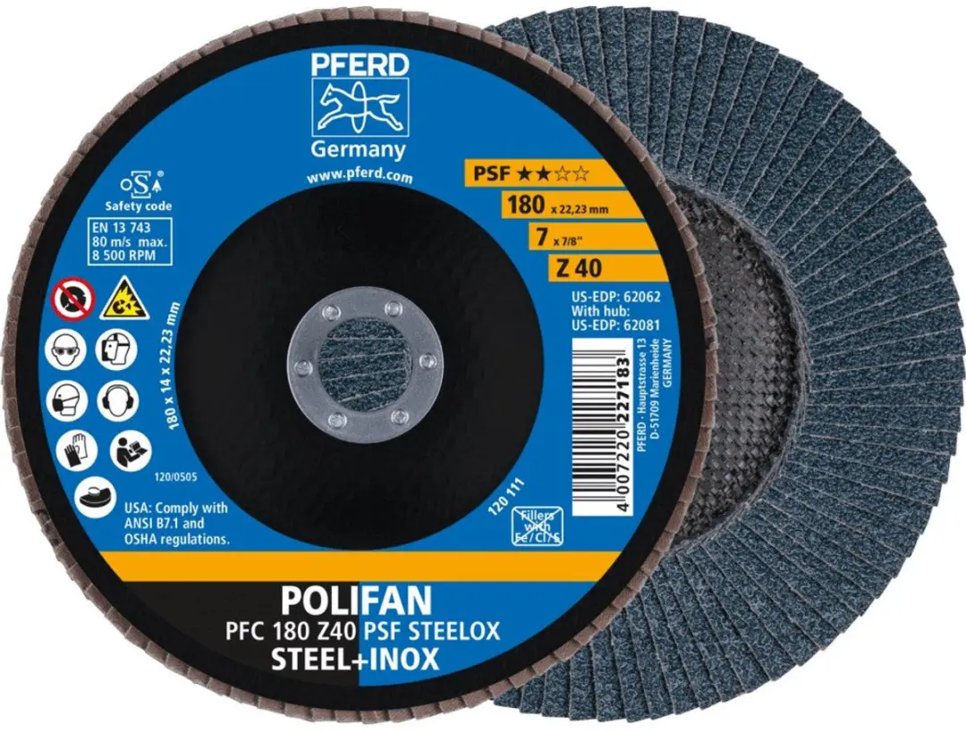 Pferd Polifan Z PSF Steelex Fächerschijf Ø180mm