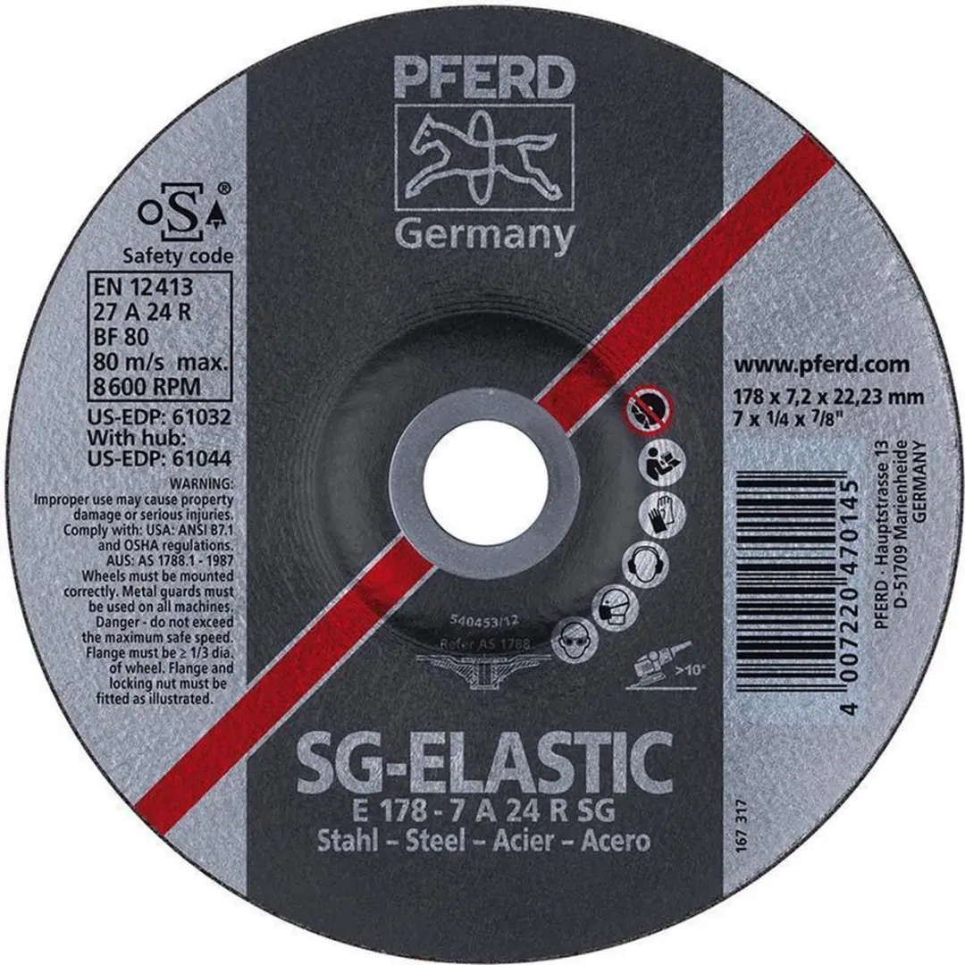 Pferd SG Steel 62211626 Afbraamschijf Gebogen 115mm