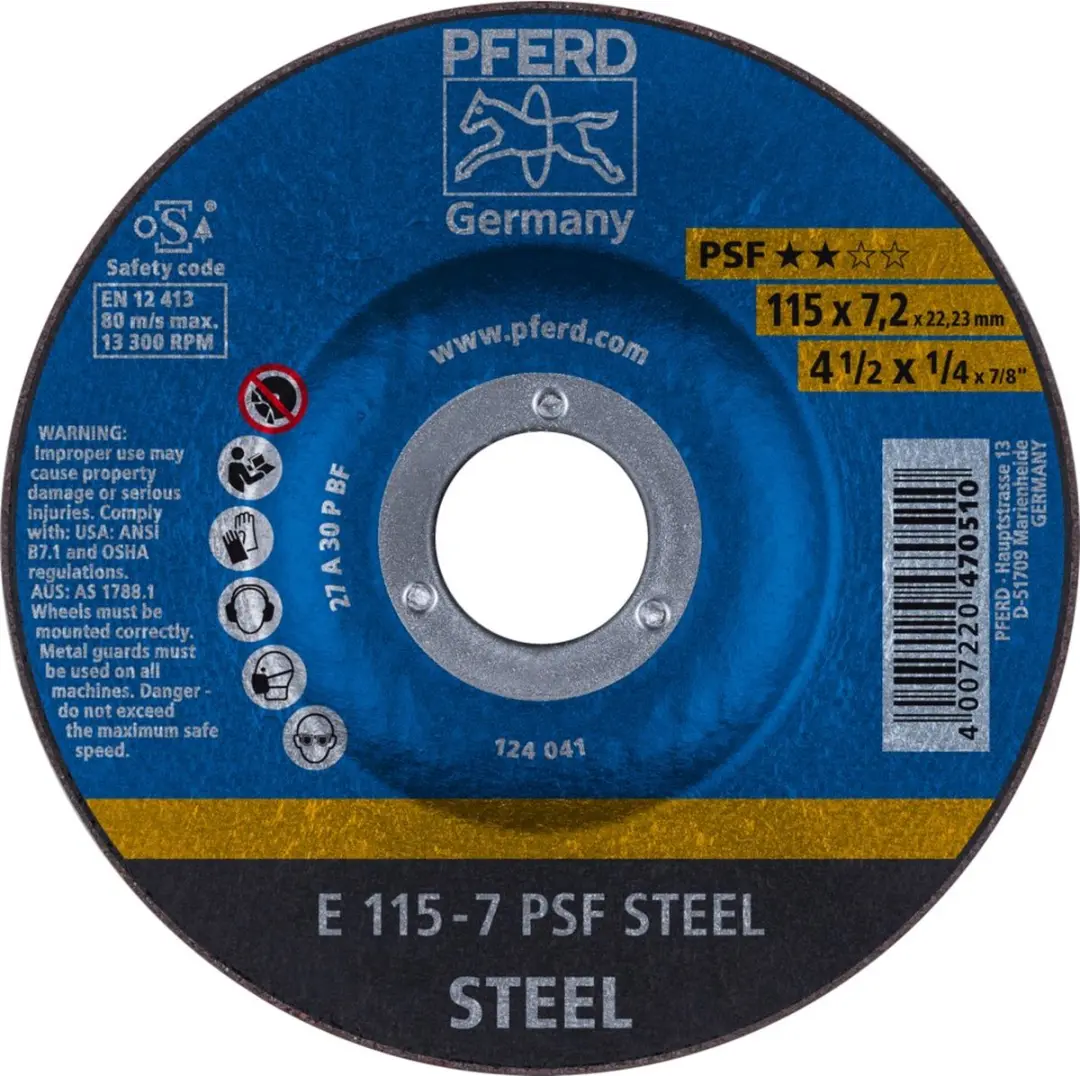 Pferd Afbraamschijf Staal E 115-7 PSF STEEL