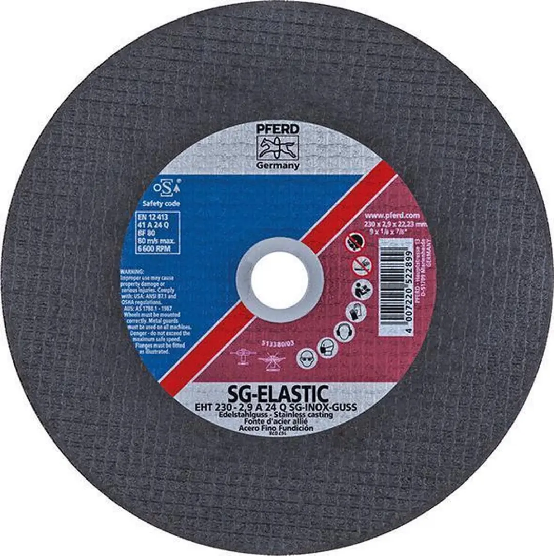 Doorslijpschijf A24 QSG, recht 230x2,9mm
