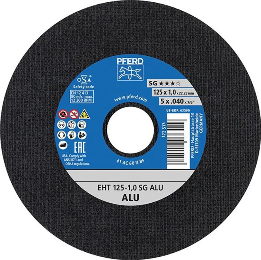 Pferd Doorslijpschijf A30NSG 115x1,0mm - Aluminium - 22,23mm