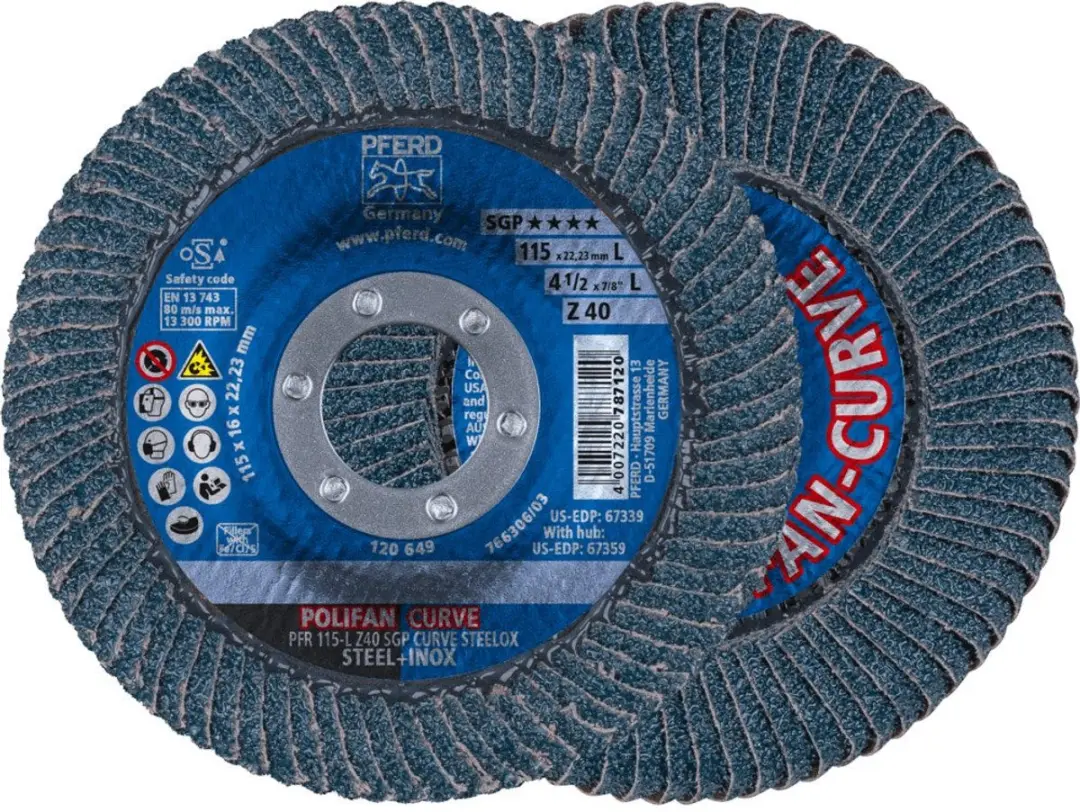 Pferd Curve L Lamellenschijf 115mm - Korrel 40