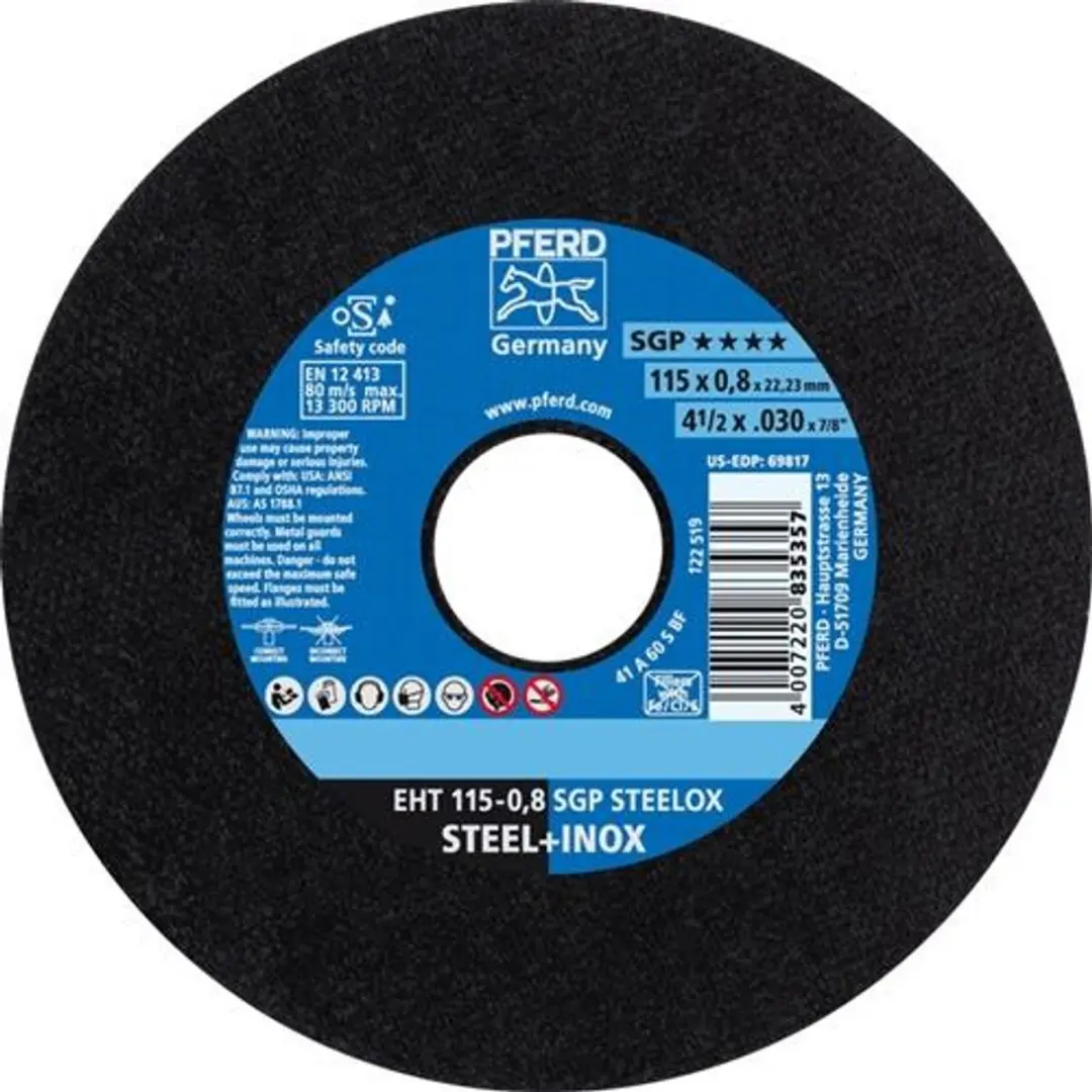 Pferd SGP STEELOX Snijschijf Ø115x0,8mm - Metaal - 61340394