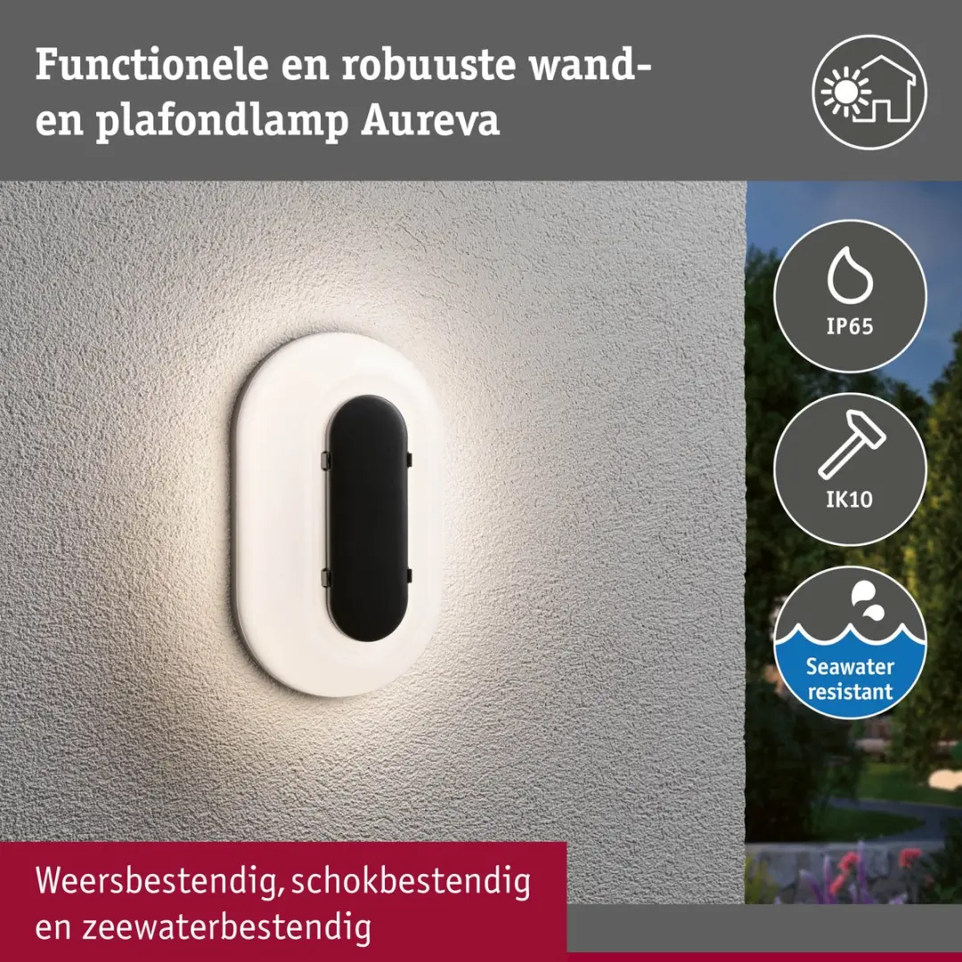 Paulmann Elunor LED Wandarmatuur Buiten IP65 18,5W 1460lm Antraciet - afbeelding 5 van 6