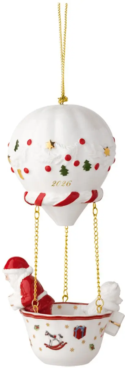 Ornament Heißluftballon 2026 Christmas Classics 7,1 x 6,4 x 15,3 cm