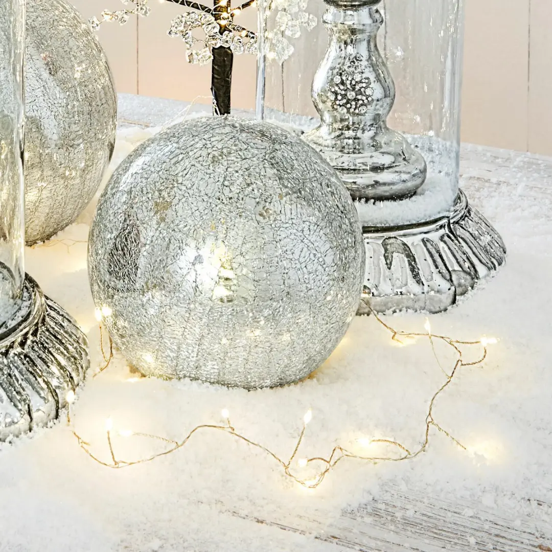 Loberon Minas Ledlichtsnoer - Warm wit - Zilverkleurig - afbeelding 6 van 6