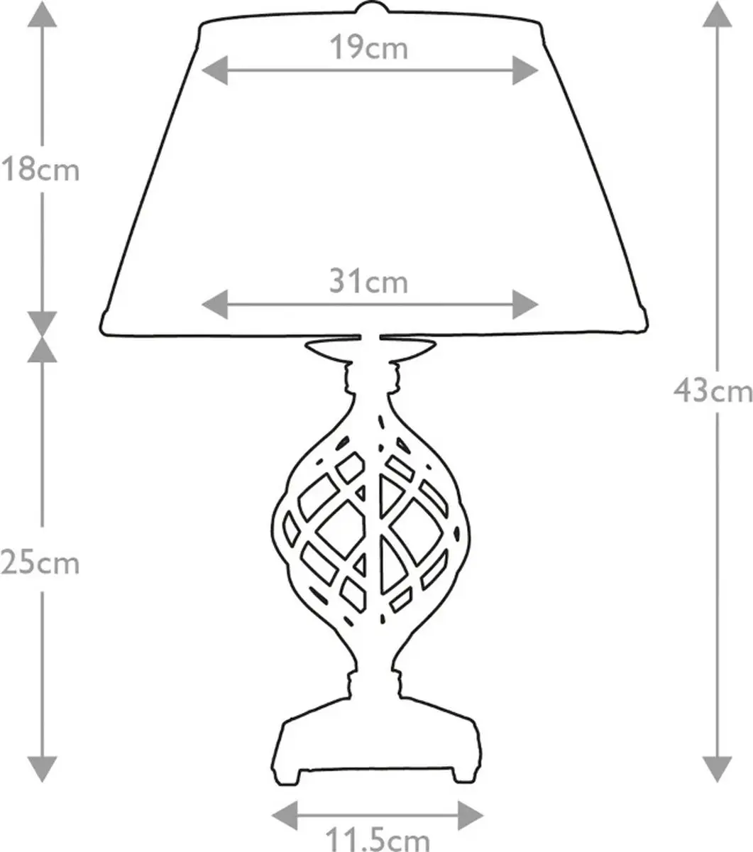 Elstead Belfry LED Tafellamp - 1x E27 60W - Zwart - afbeelding 3 van 5