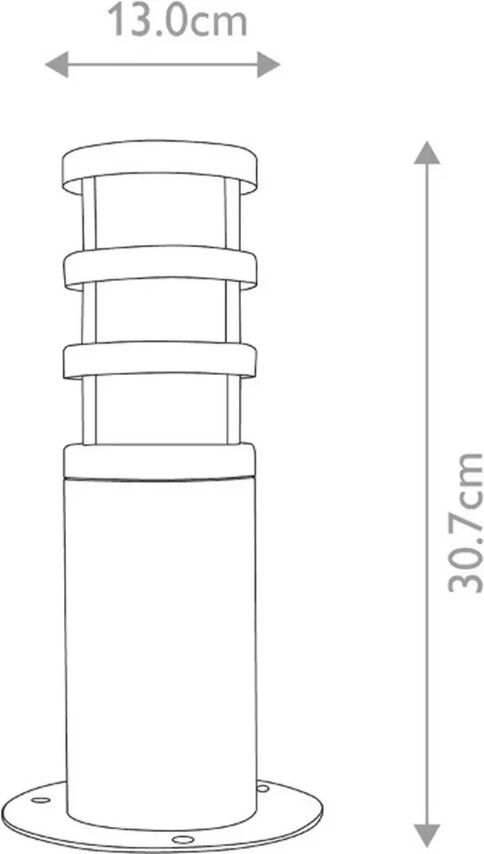 Elstead Mini LED Tuinpilaar Hornbaek E27 60W - IP44 Zwart - afbeelding 4 van 5
