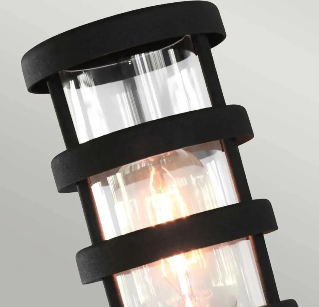 Elstead Mini LED Tuinpilaar Hornbaek E27 60W - IP44 Zwart - afbeelding 2 van 5