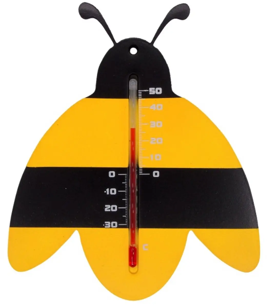 Nature Muurthermometer Bij Geel Zwart