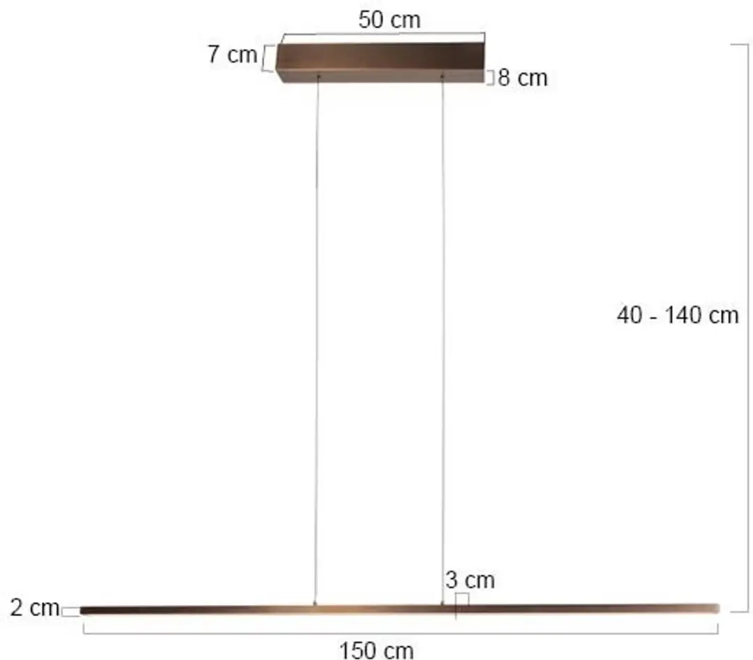 Steinhauer Bande 3995BR Hanglamp - 3x38W - 150cm - Instelbaar - afbeelding 6 van 6