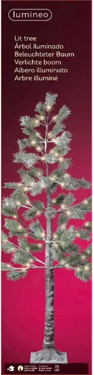 Lumineo LED Kerstboom 72 Lampen 150cm - Groen
