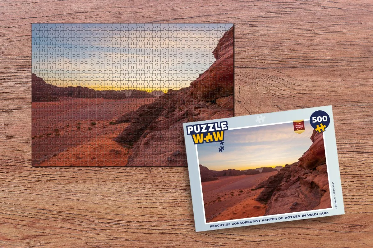PuzzleWow Legpuzzel Wadi Rum Zonsopkomst 500 Stuks - Multicolor