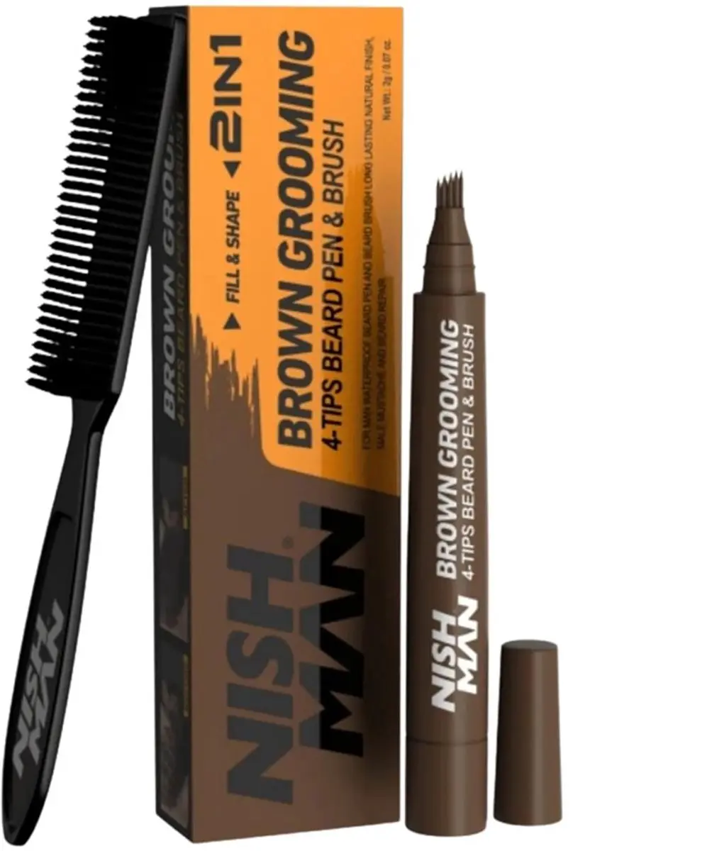 Nishman 2-in-1 Grooming Beard Pen 2g & Brush