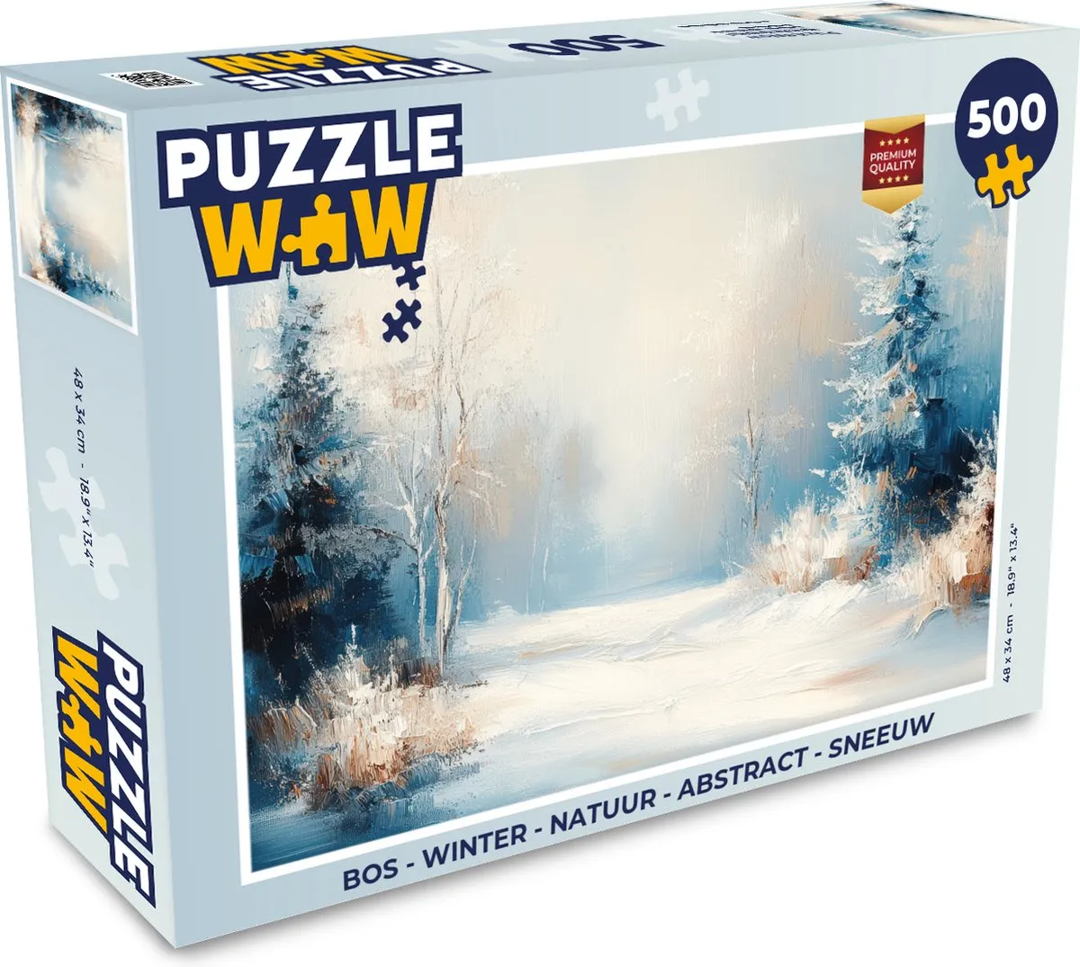 PuzzleWow Winter Natuur Abstract Sneeuw Legpuzzel 500 Stuks