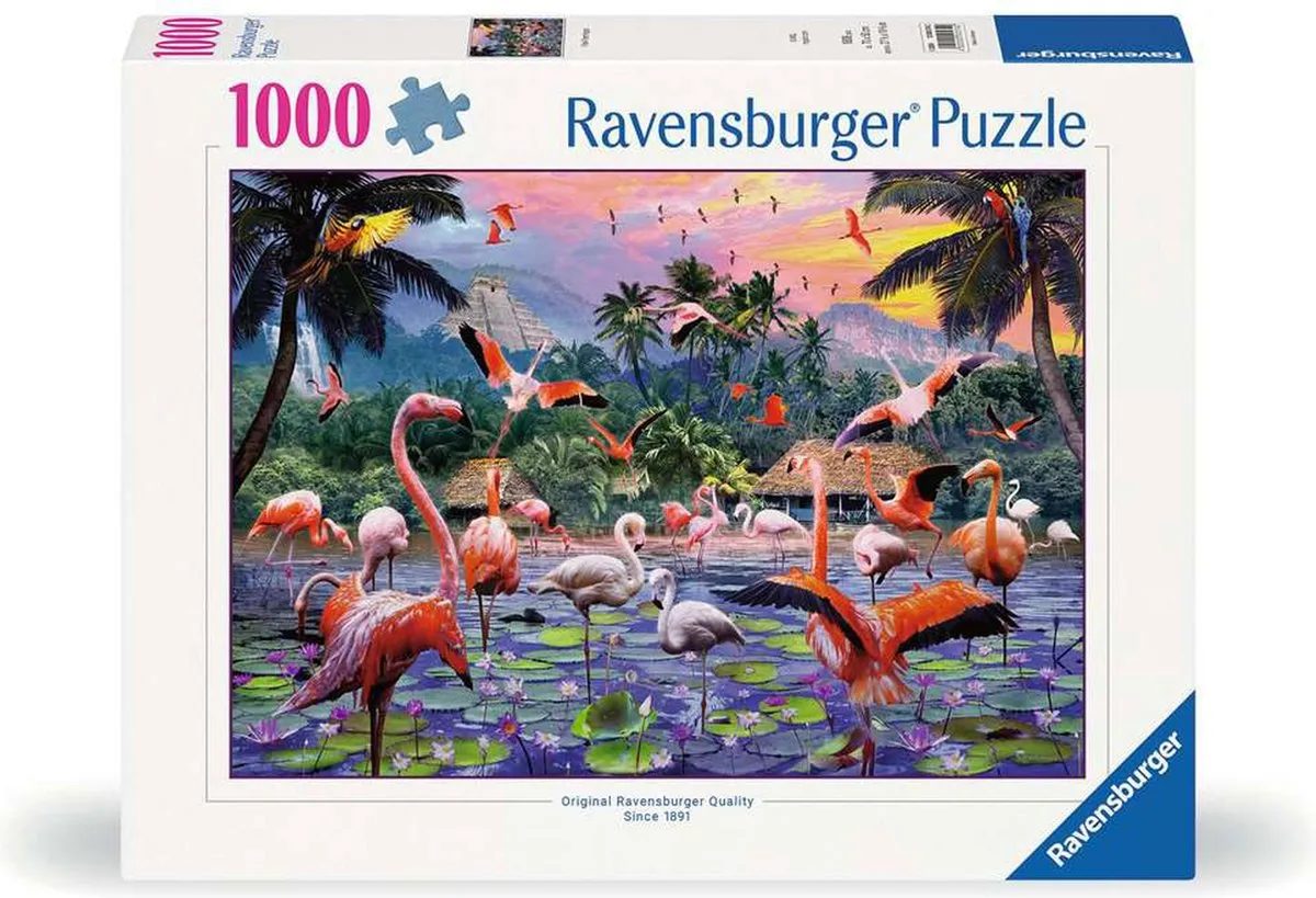 Ravensburger Roze Flamingo's 1000 Puzzeldelen