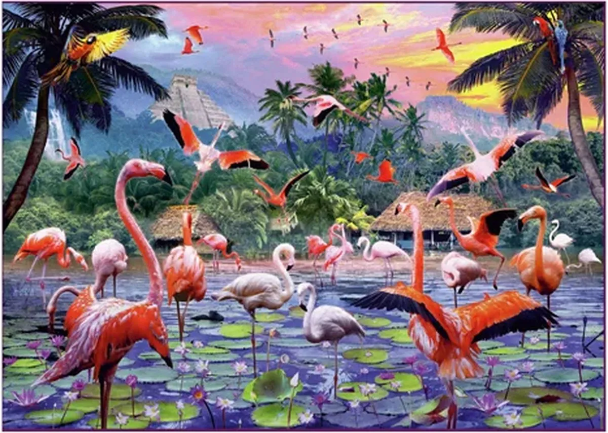 Ravensburger Roze Flamingo's 1000 Puzzeldelen